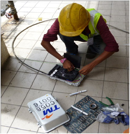 Installation Fiber at DP Box